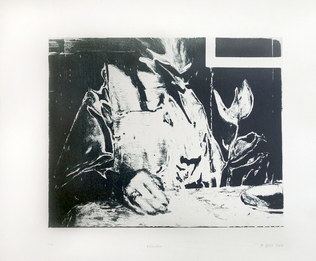 Mireille Blanc, Réveillon, 2014, 36 x 43,5 cm, Lithography, Edition of 7